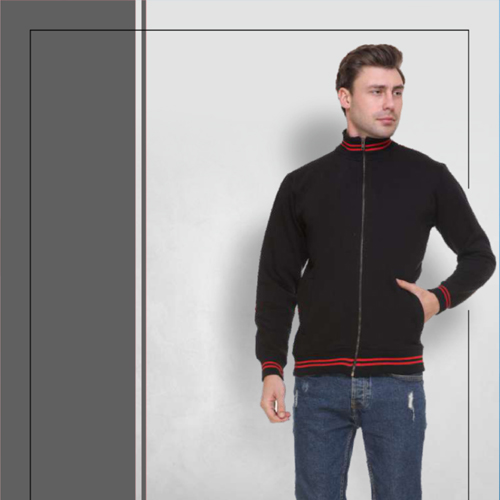 Black With Red Turtle-Neck